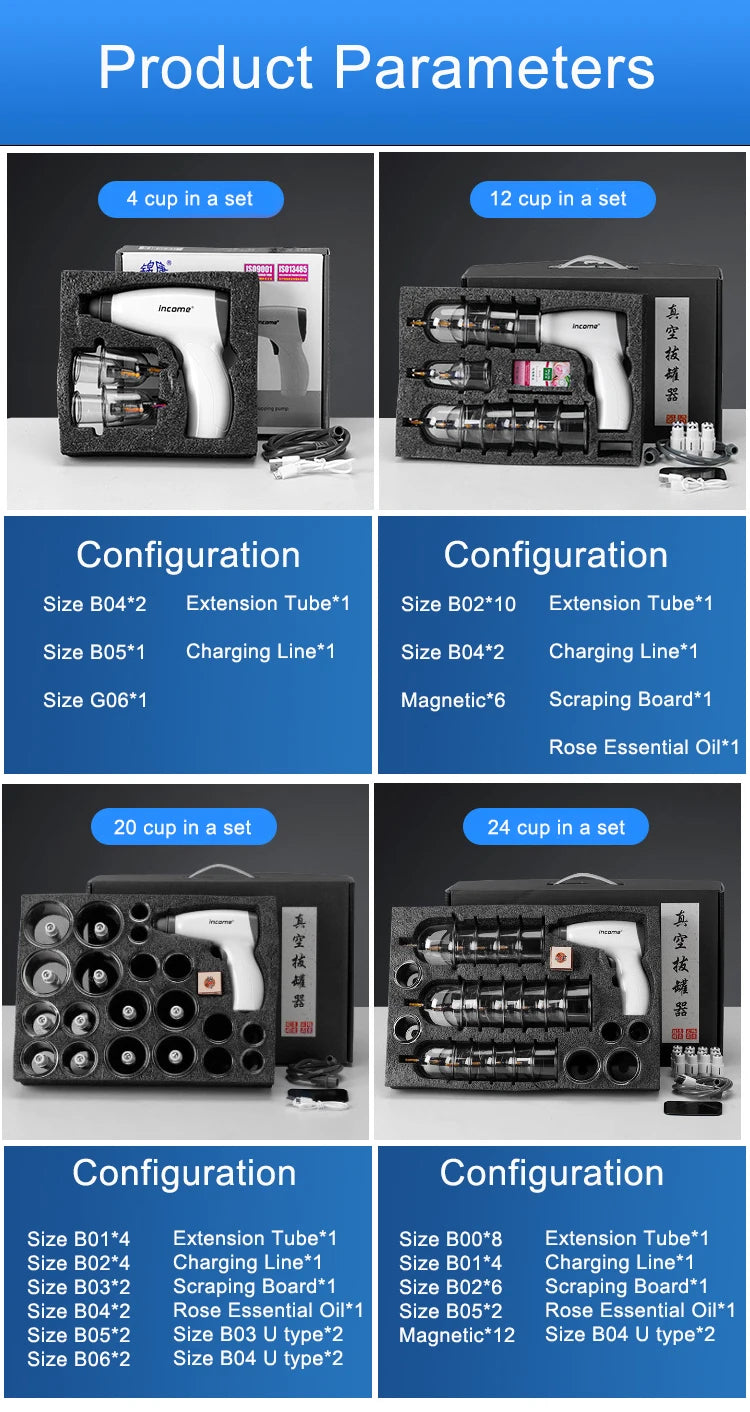 Electric Vacuum Cupping  Therapy Set.